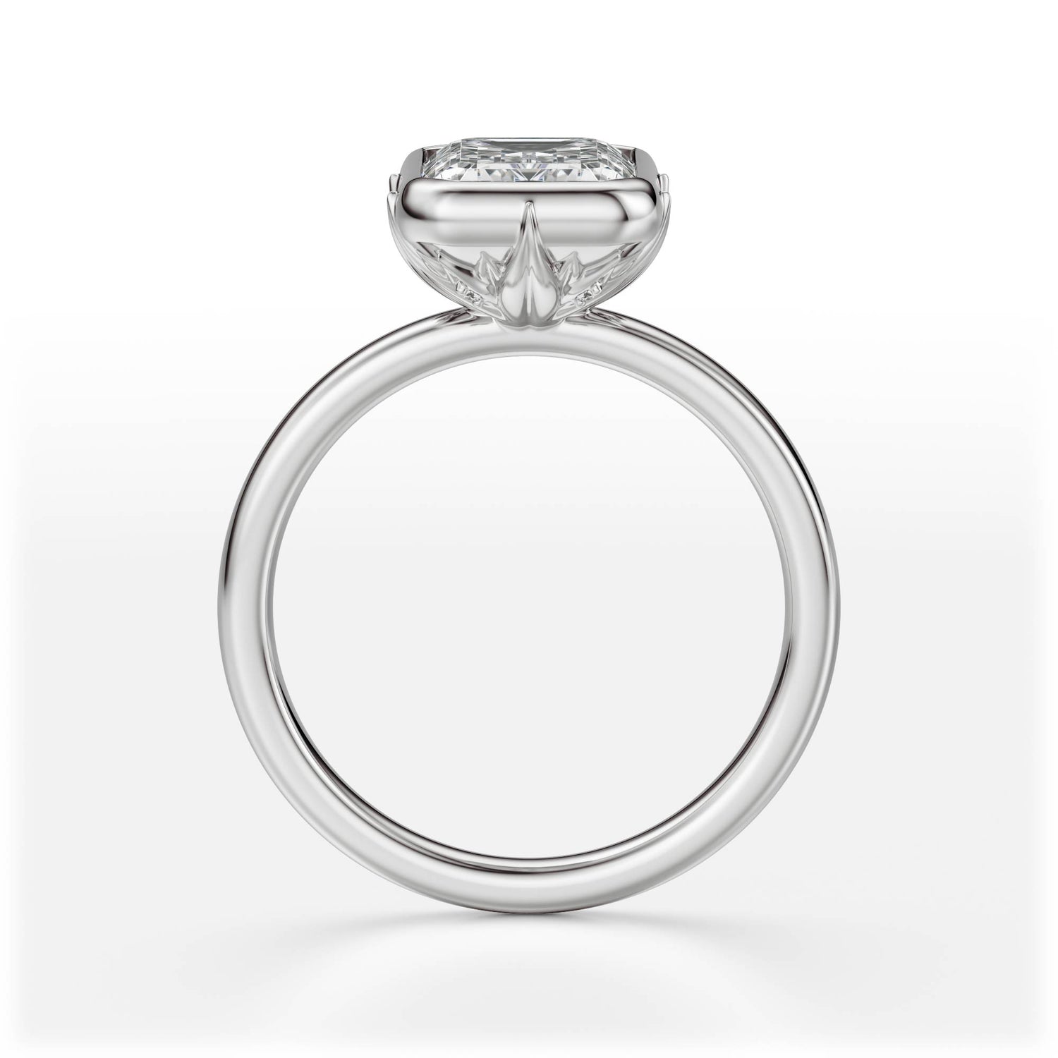 The Bezel Secret Garden Ring | Emerald Cut | Setting Only