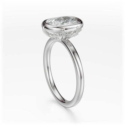 The Bezel Secret Garden Ring | Elongated Cushion | Setting Only