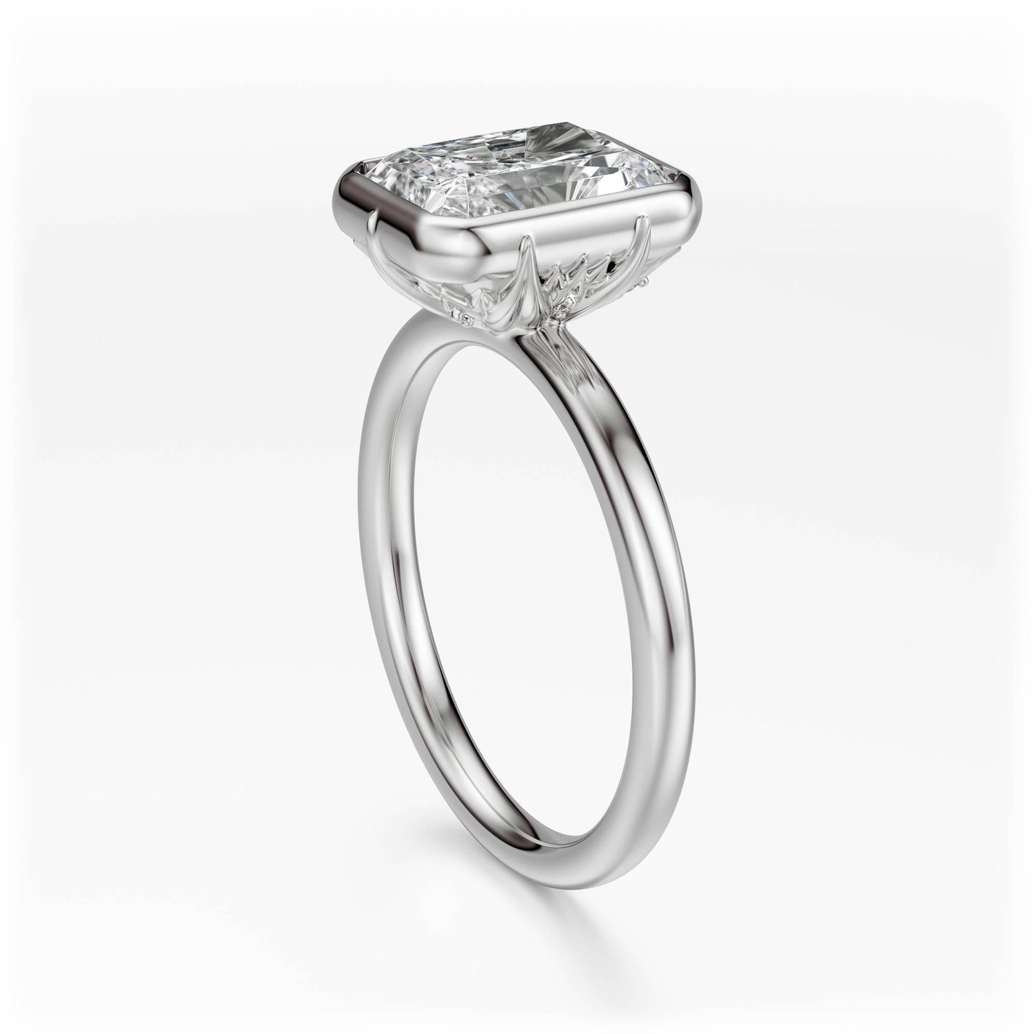 The Bezel Secret Garden Ring | Radiant | Setting Only