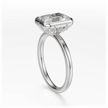 The Bezel Secret Garden Ring | Radiant | Setting Only