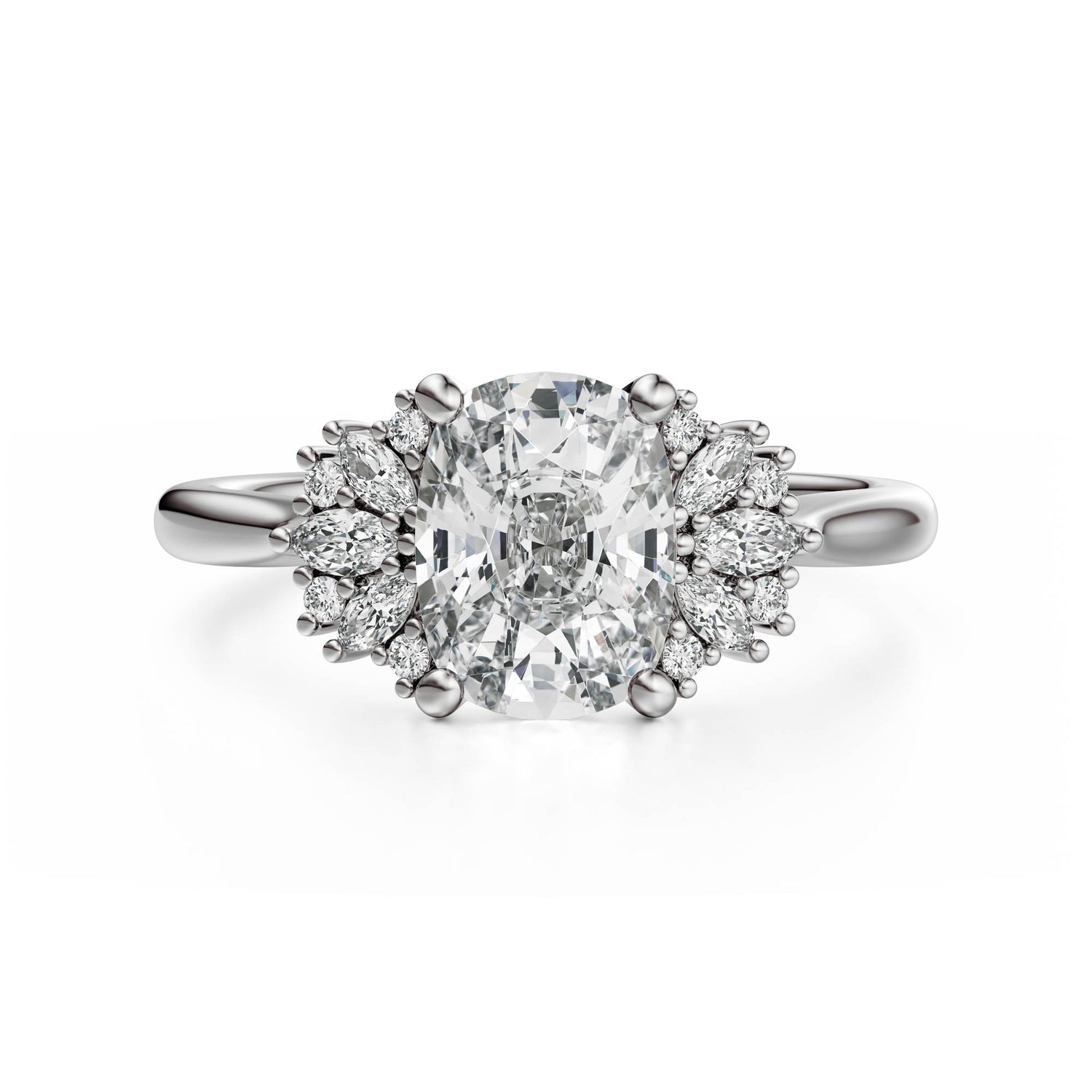 The Ambrosia Ring | Elongated Cushion - Lavender Creek Gems 