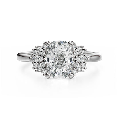 The Ambrosia Ring | Elongated Cushion - Lavender Creek Gems 