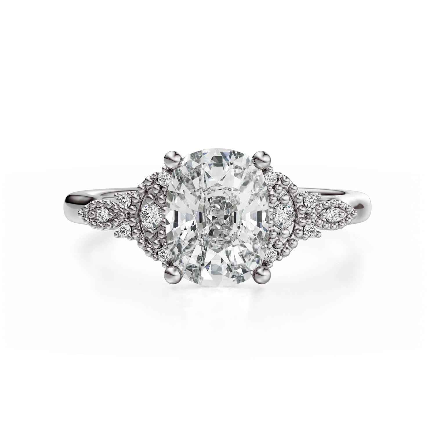 The Art Deco Maeve Ring | Elongated Cushion - Lavender Creek Gems 