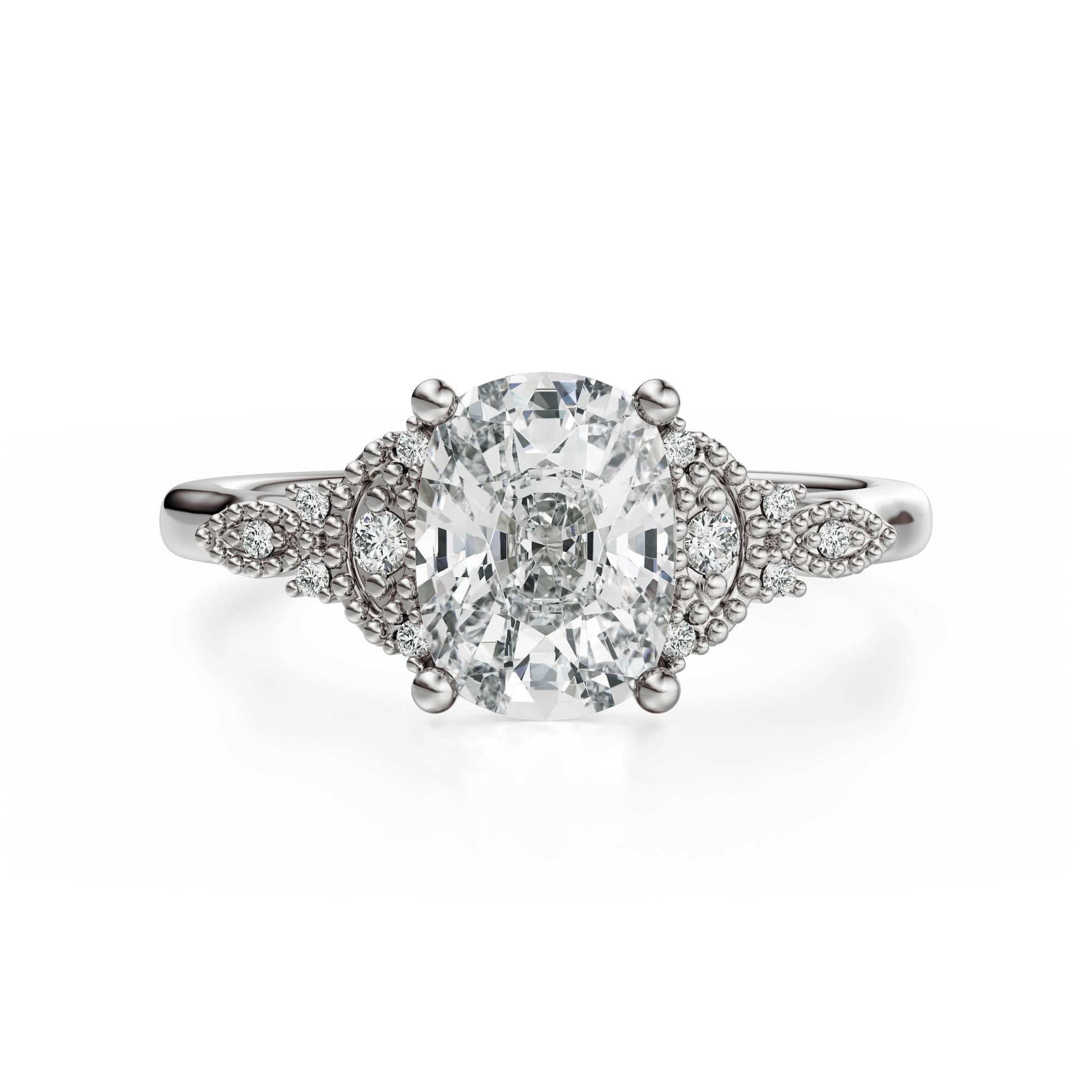 The Art Deco Maeve Ring | Elongated Cushion - Lavender Creek Gems 