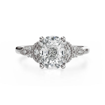 The Art Deco Maeve Ring | Elongated Cushion - Lavender Creek Gems 