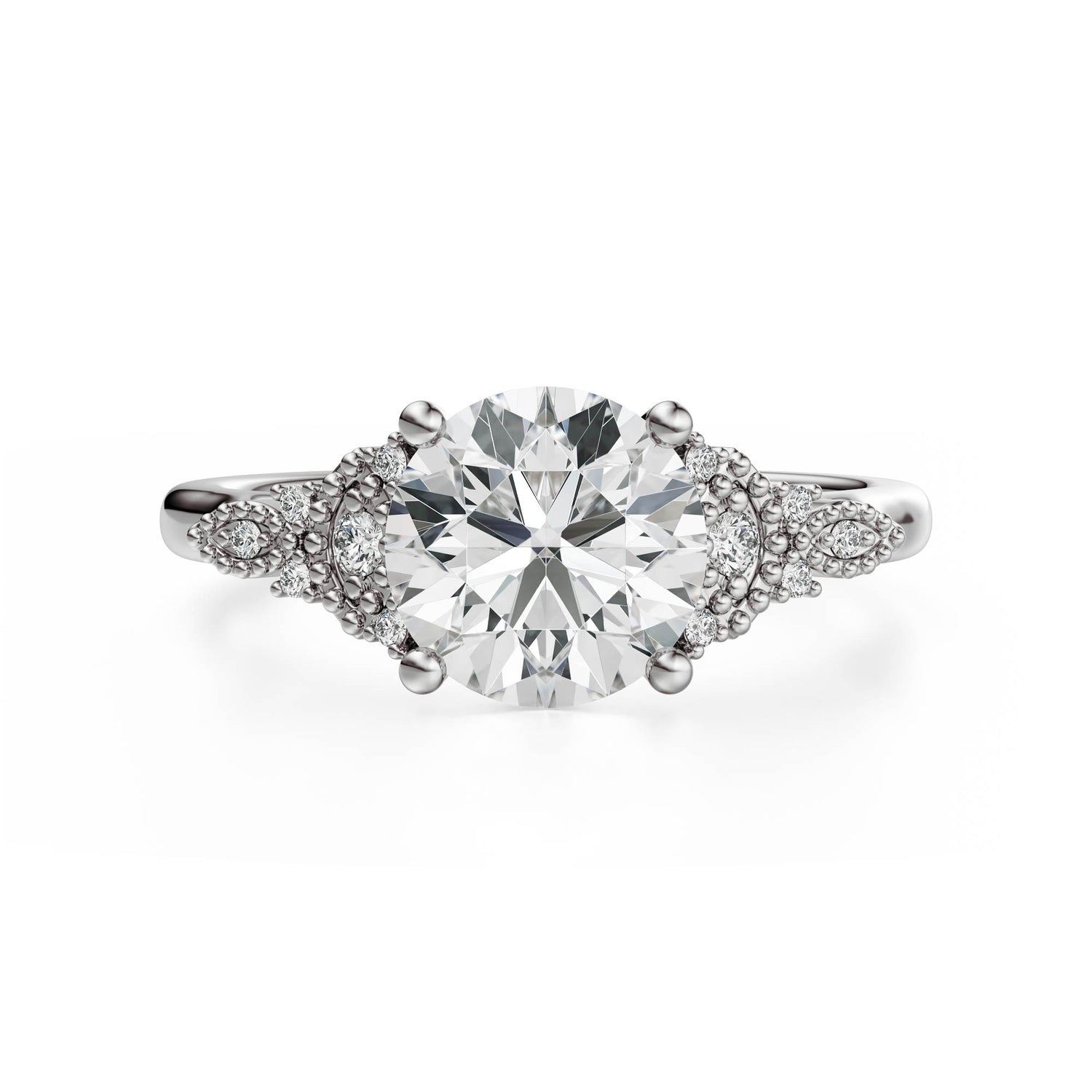 The Art Deco Maeve Ring | Round - Lavender Creek Gems 