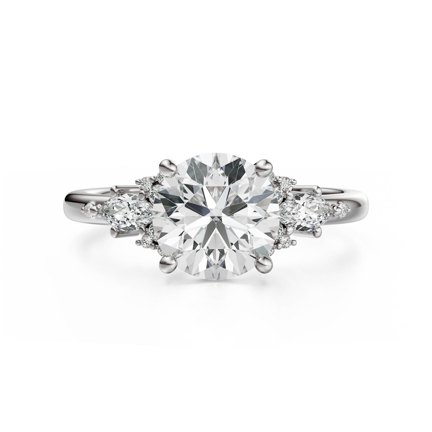 The Ascendant Ring | Round | Setting Only - Lavender Creek Gems 