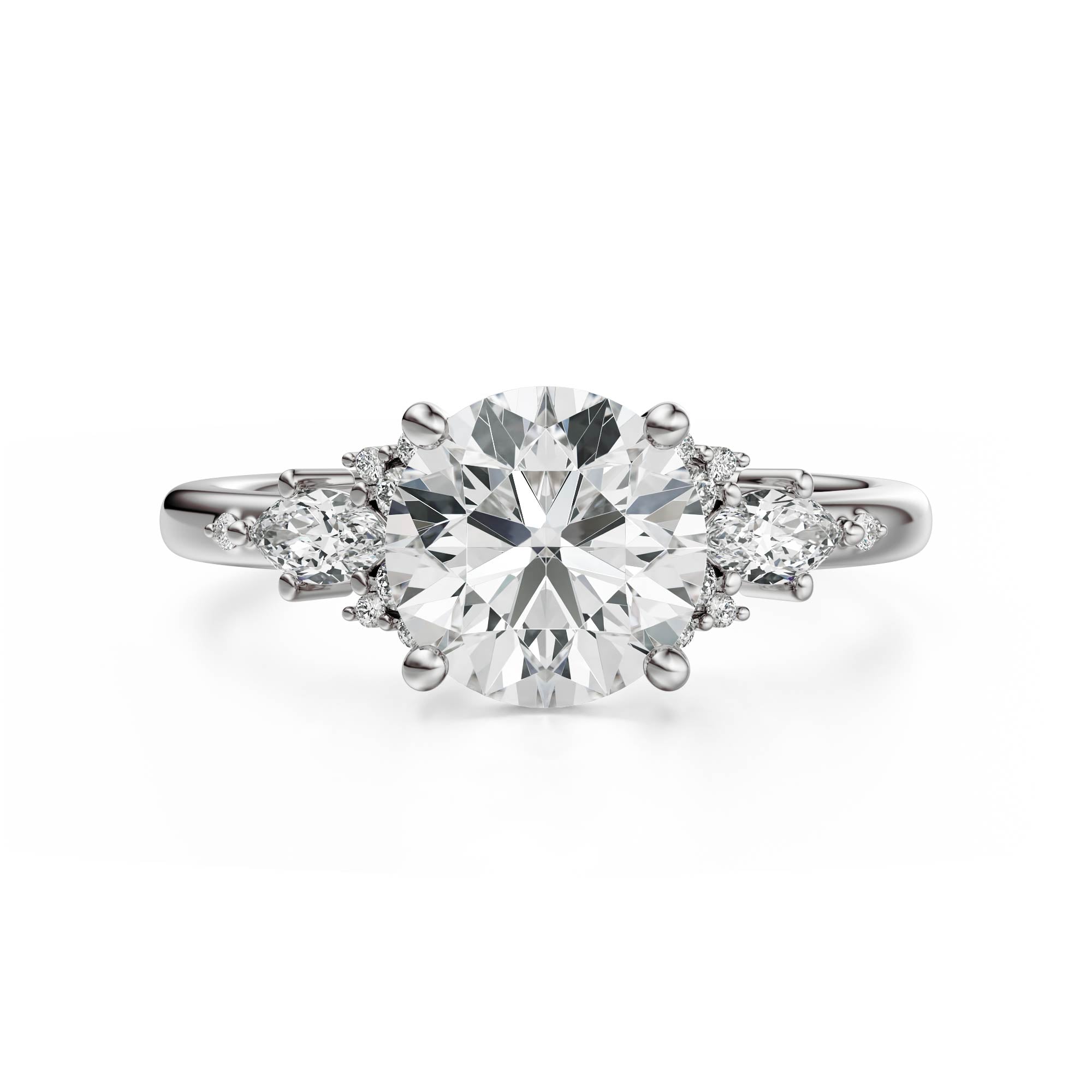 The Ascendant Ring | Round | Setting Only - Lavender Creek Gems 