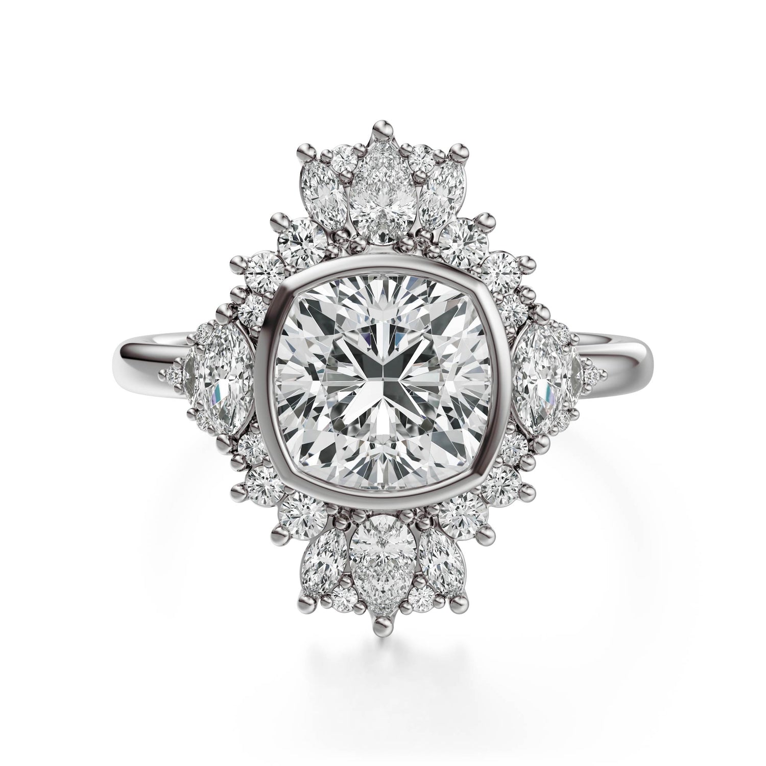 The Ethereal Ring | Cushion | Setting Only