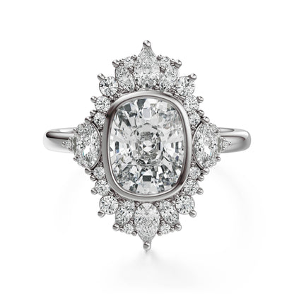 The Ethereal Ring | Elongated Cushion | Setting Only