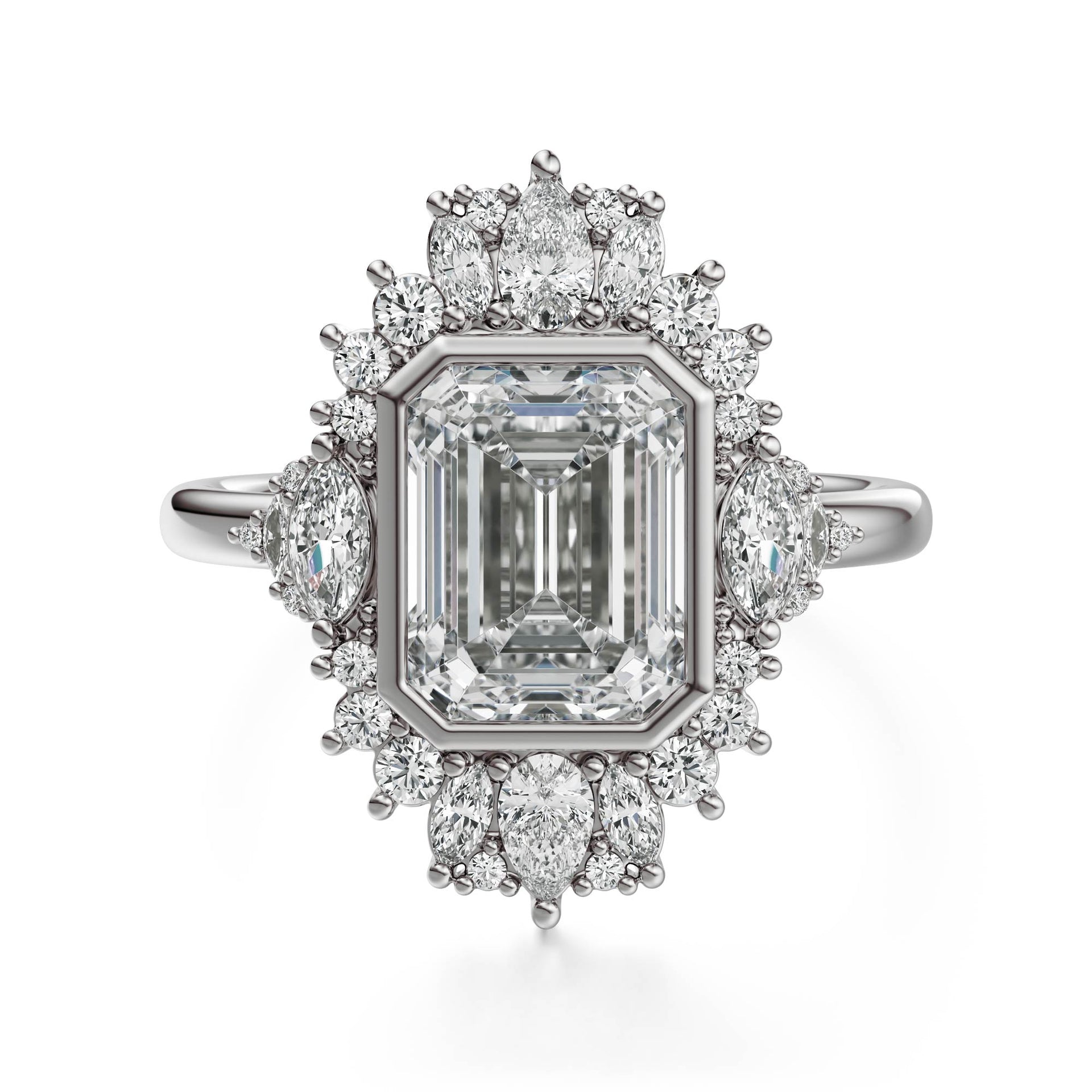 The Ethereal Ring | Emerald Cut | Setting Only – Lavender Creek Gems