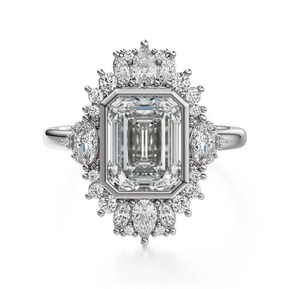 The Ethereal Ring | Emerald Cut | Setting Only