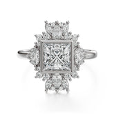 The Ethereal Ring | Princess | Setting Only - Lavender Creek Gems 