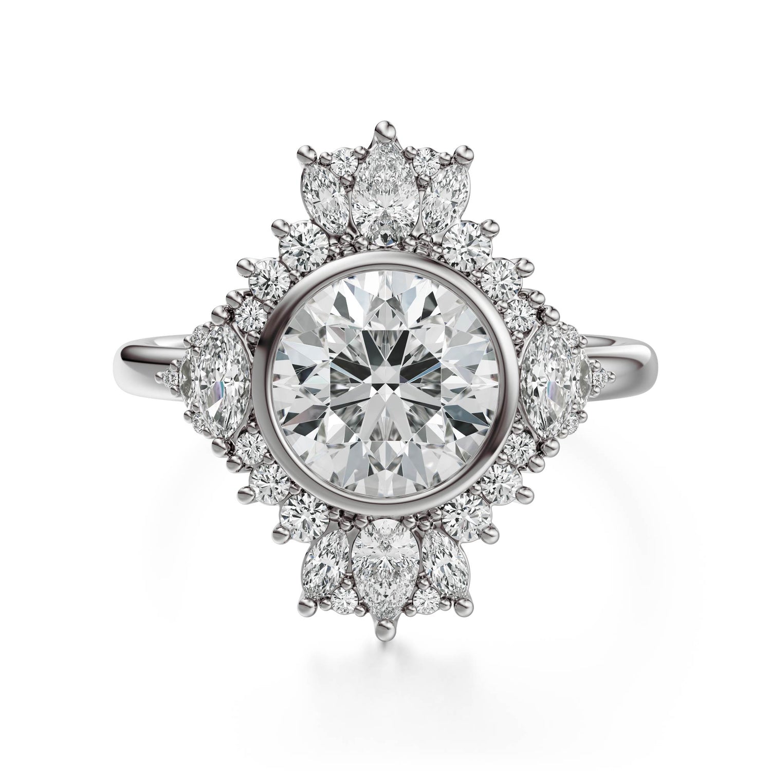 The Ethereal Ring | Round | Setting Only