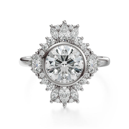 The Ethereal Ring | Round | Setting Only