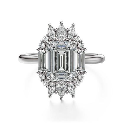 The Georgia Ring | Emerald Cut | Setting Only