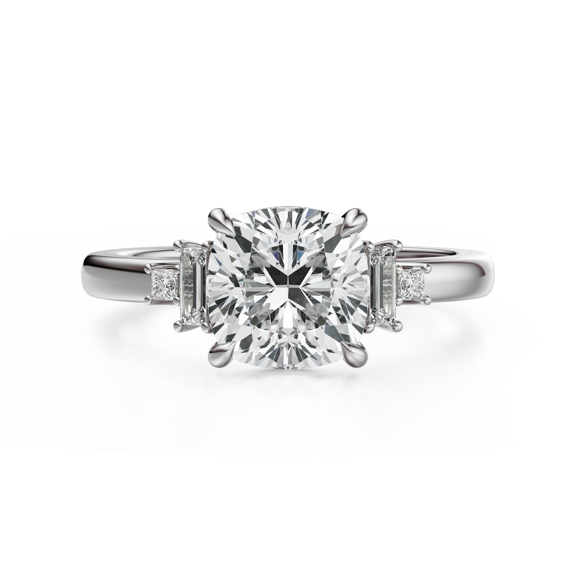 The Elevated Mira Ring | Cushion | Setting Only