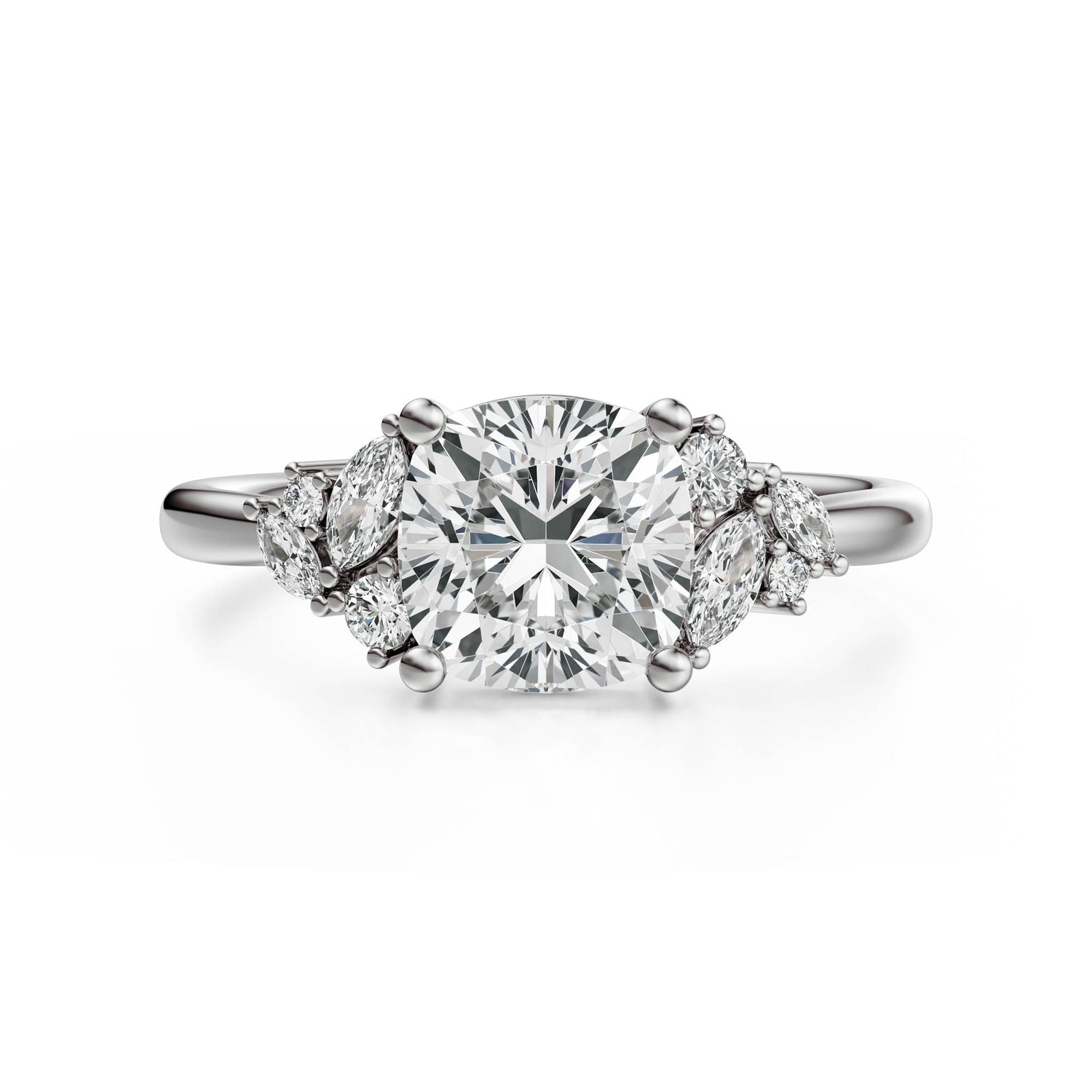 The Laurel Ring | Cushion | Setting Only