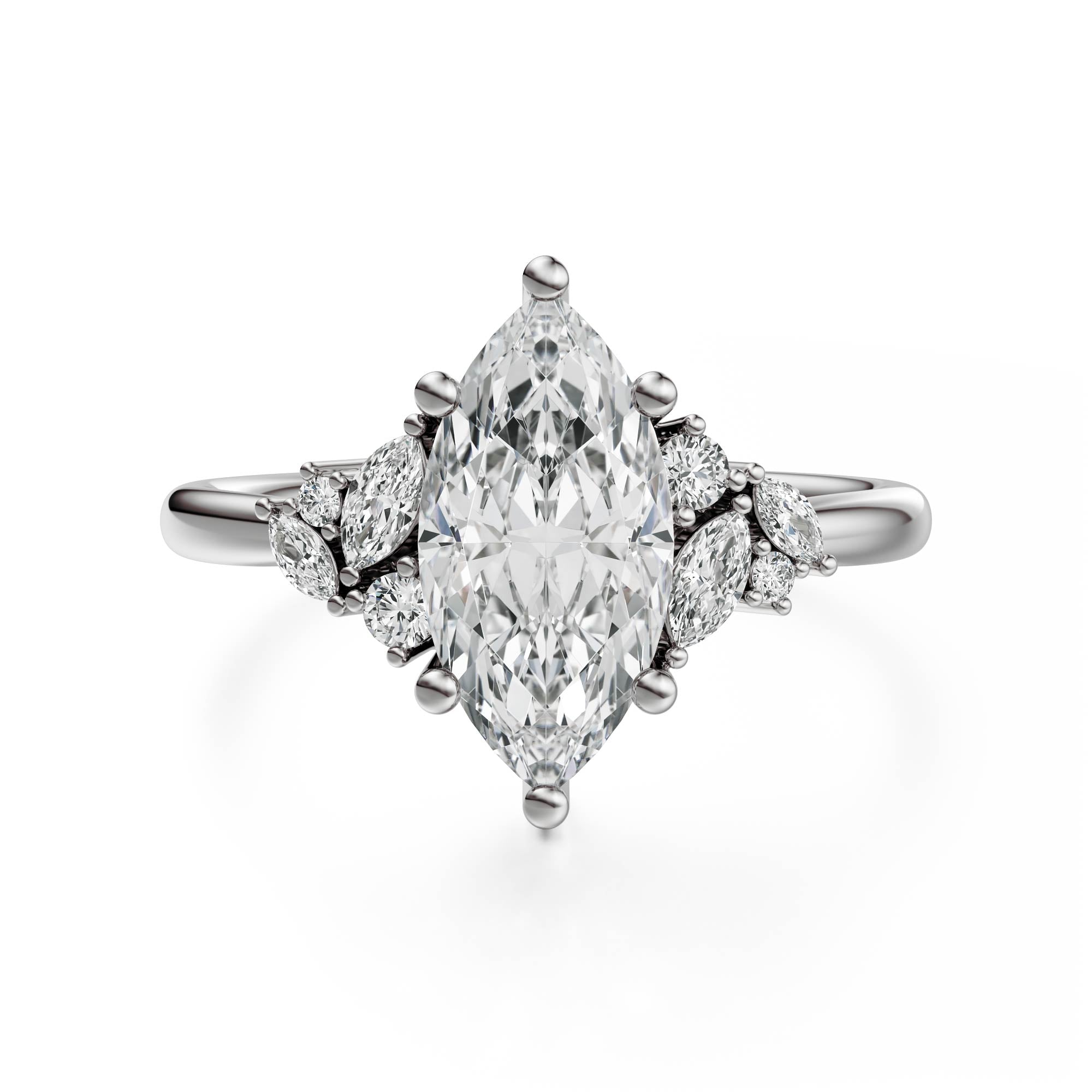 The Laurel Ring | Marquise | Setting Only