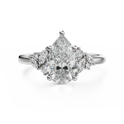 The Laurel Ring | Pear | Setting Only