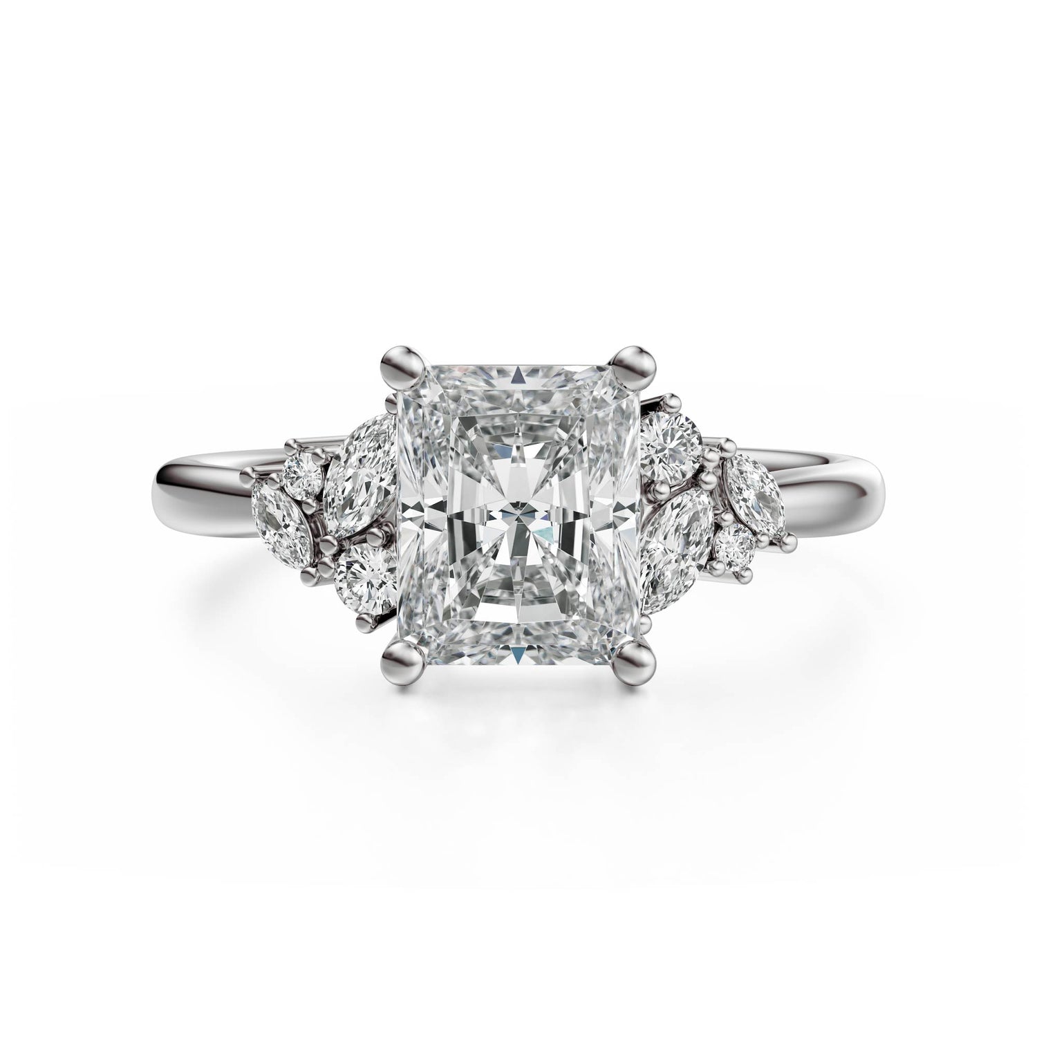 The Laurel Ring | Radiant | Setting Only