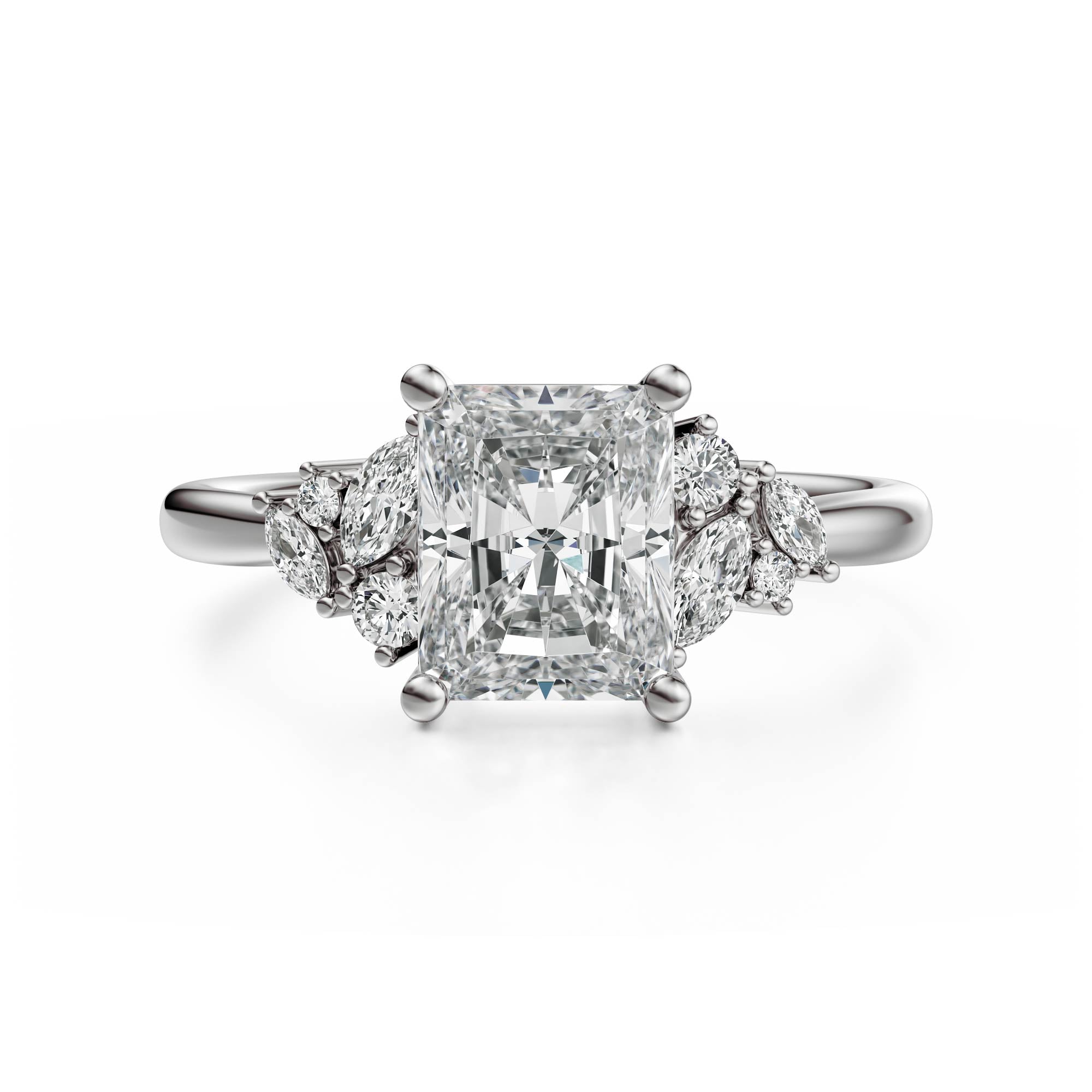 The Laurel Ring | Radiant | Setting Only