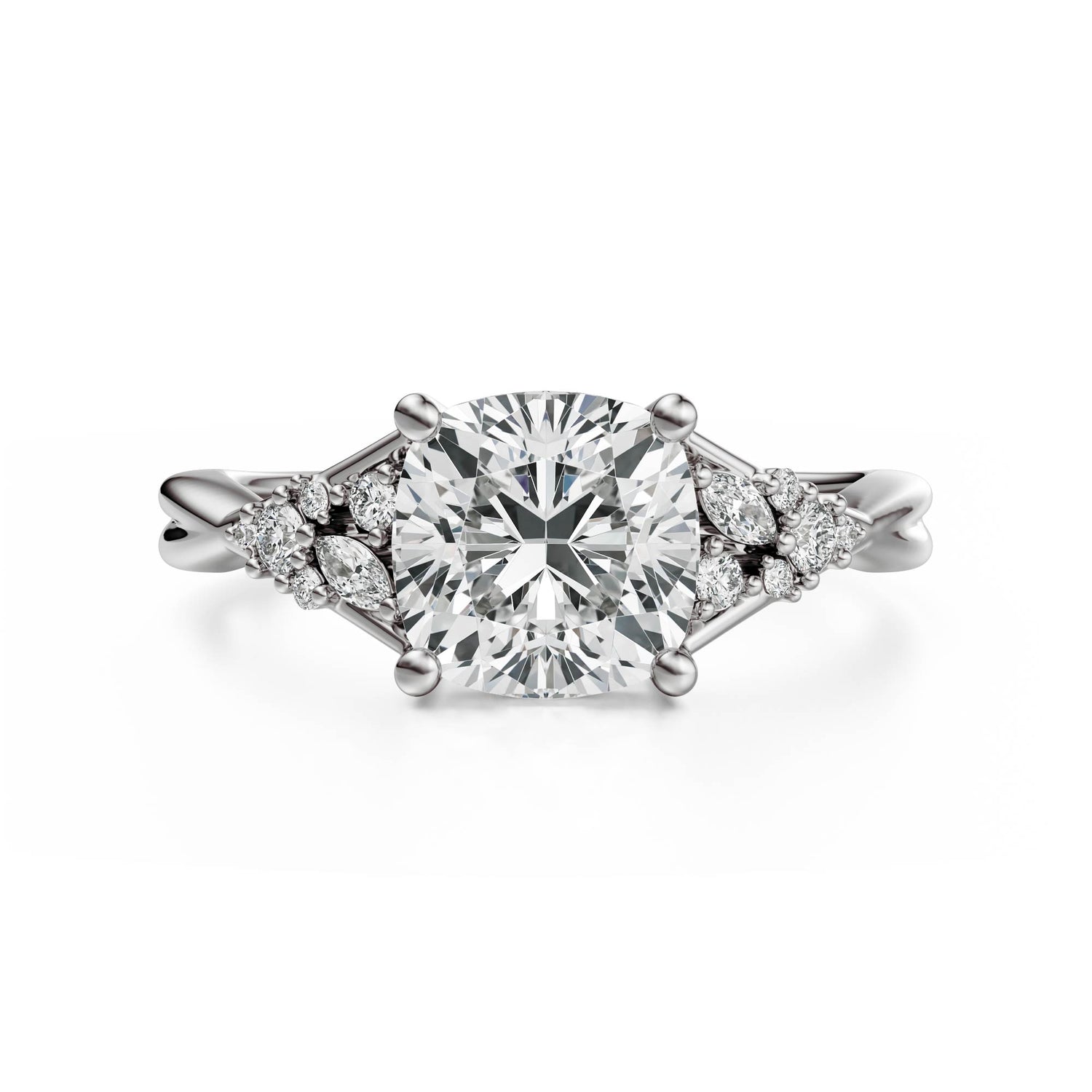 The Lyria Ring | Cushion | Setting Only