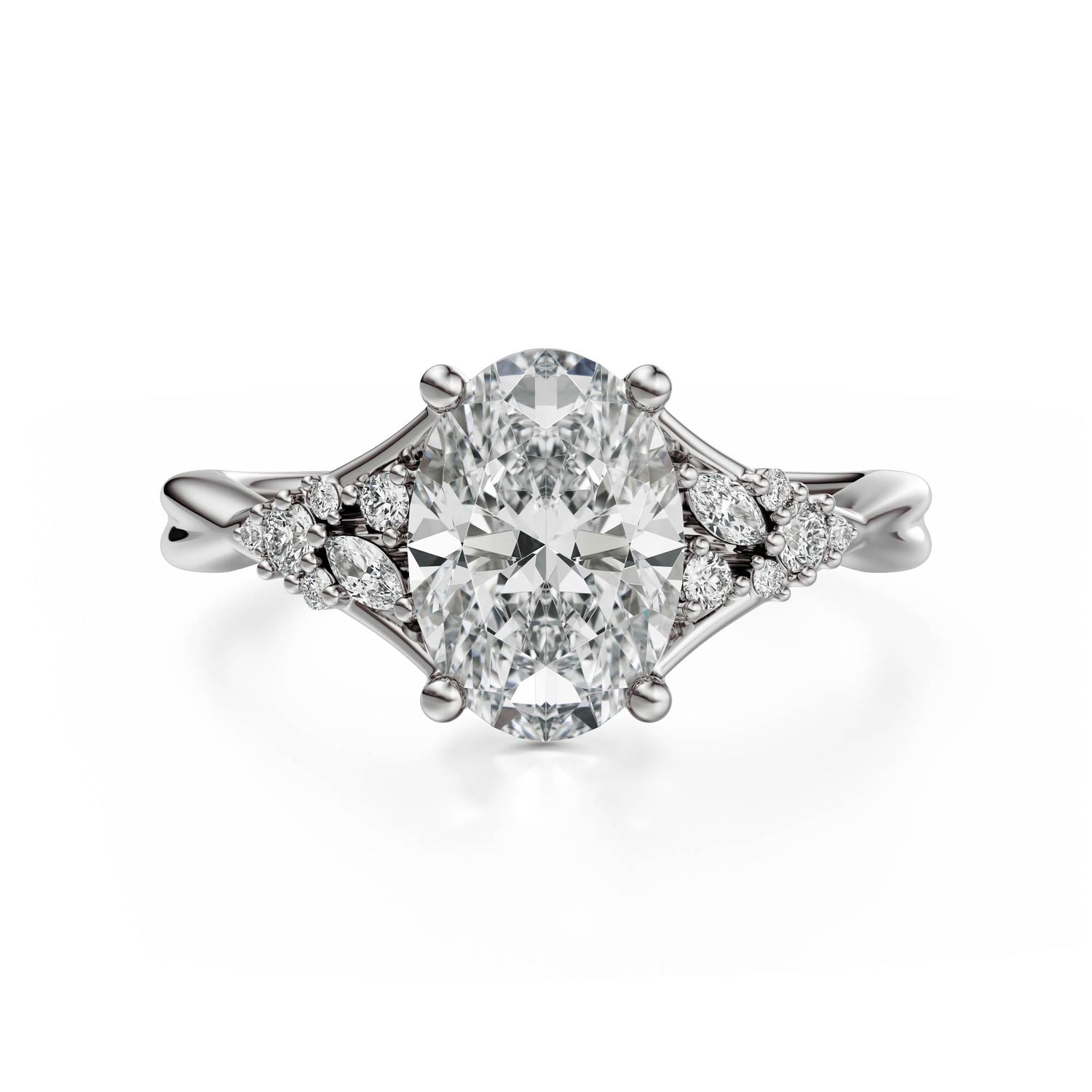 The Lyria Ring | Oval | Setting Only