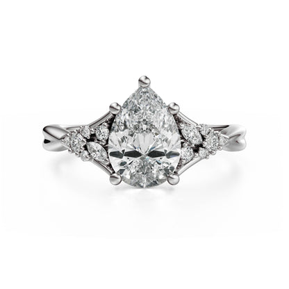 The Lyria Ring | Pear | Setting Only