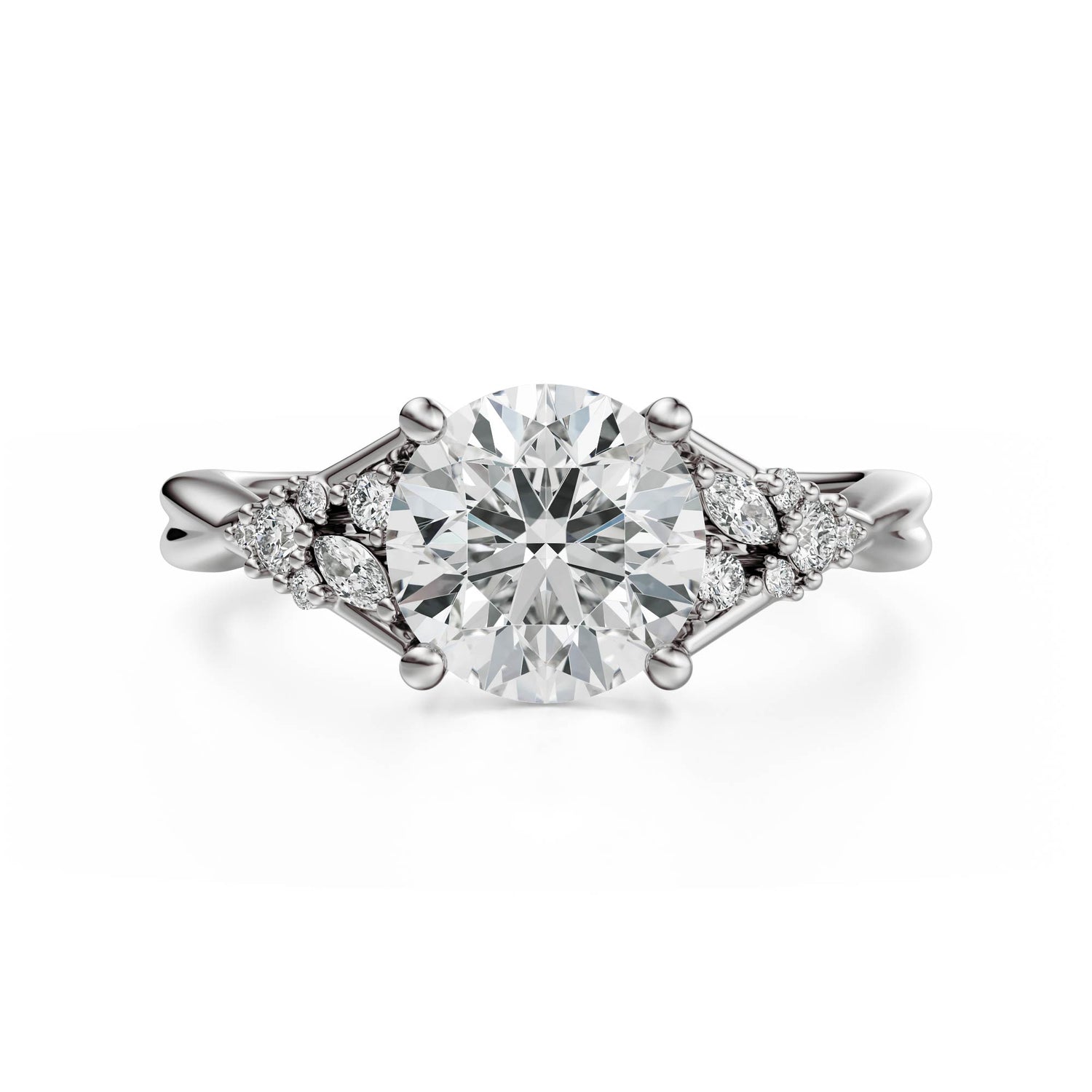 The Lyria Ring | Round | Setting Only