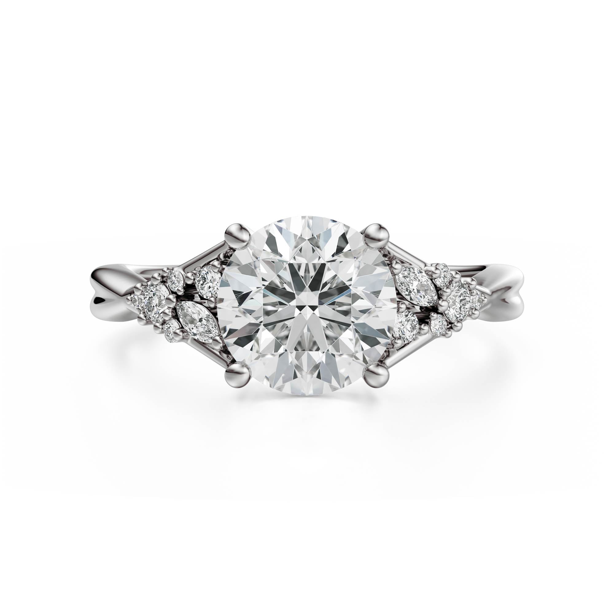 The Lyria Ring | Round | Setting Only