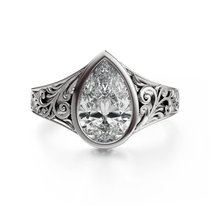 The Endearment Ring | Pear | Setting Only - Lavender Creek Gems 