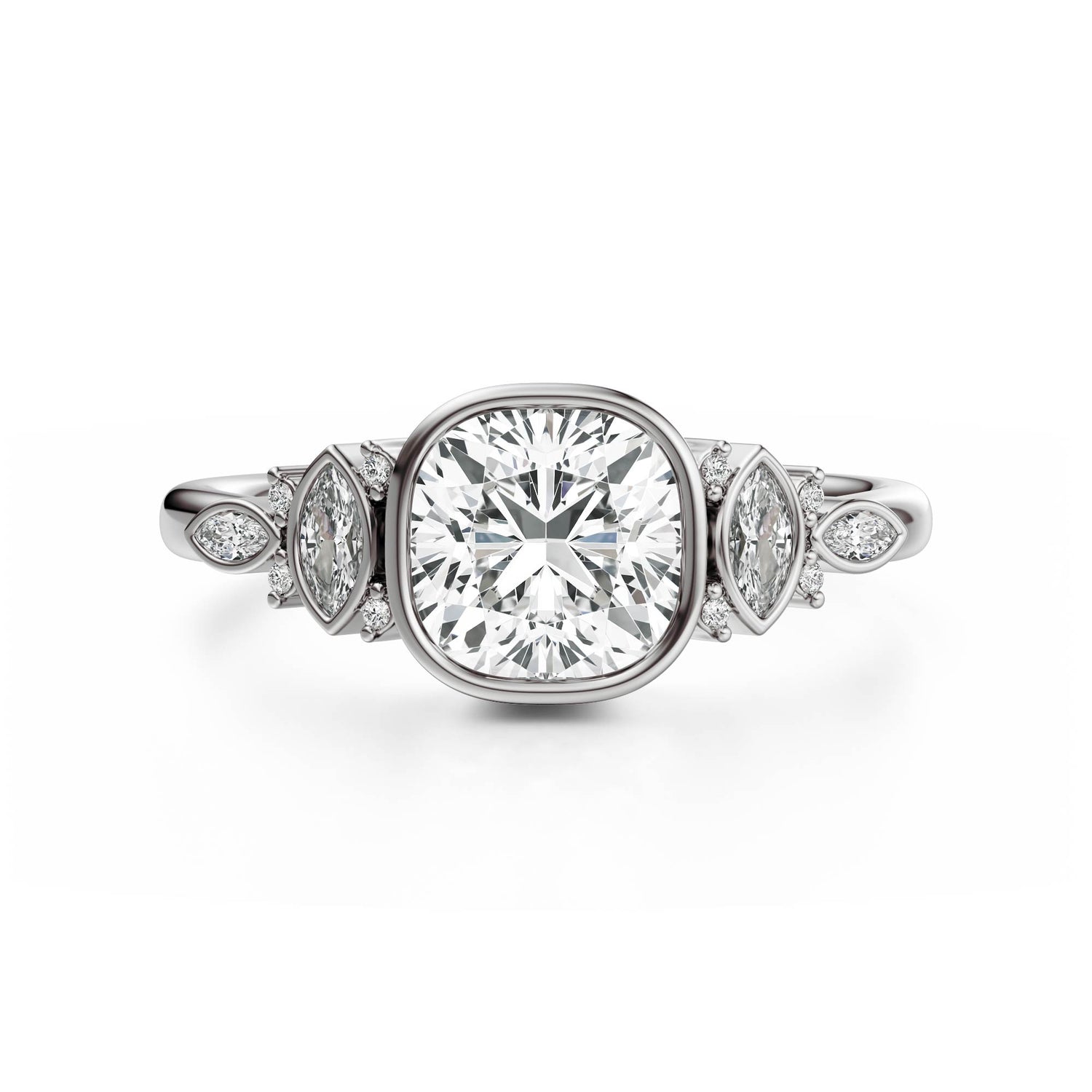 The All Bezel Maeve Ring | Cushion