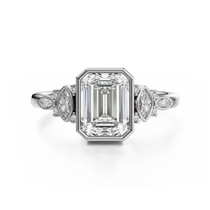 The All Bezel Maeve Ring | Emerald Cut