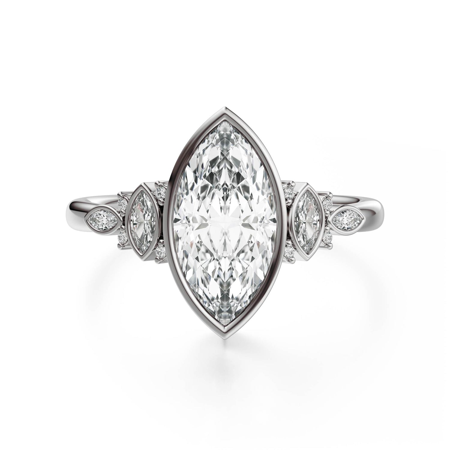 The All Bezel Maeve Ring | Marquise | Setting Only