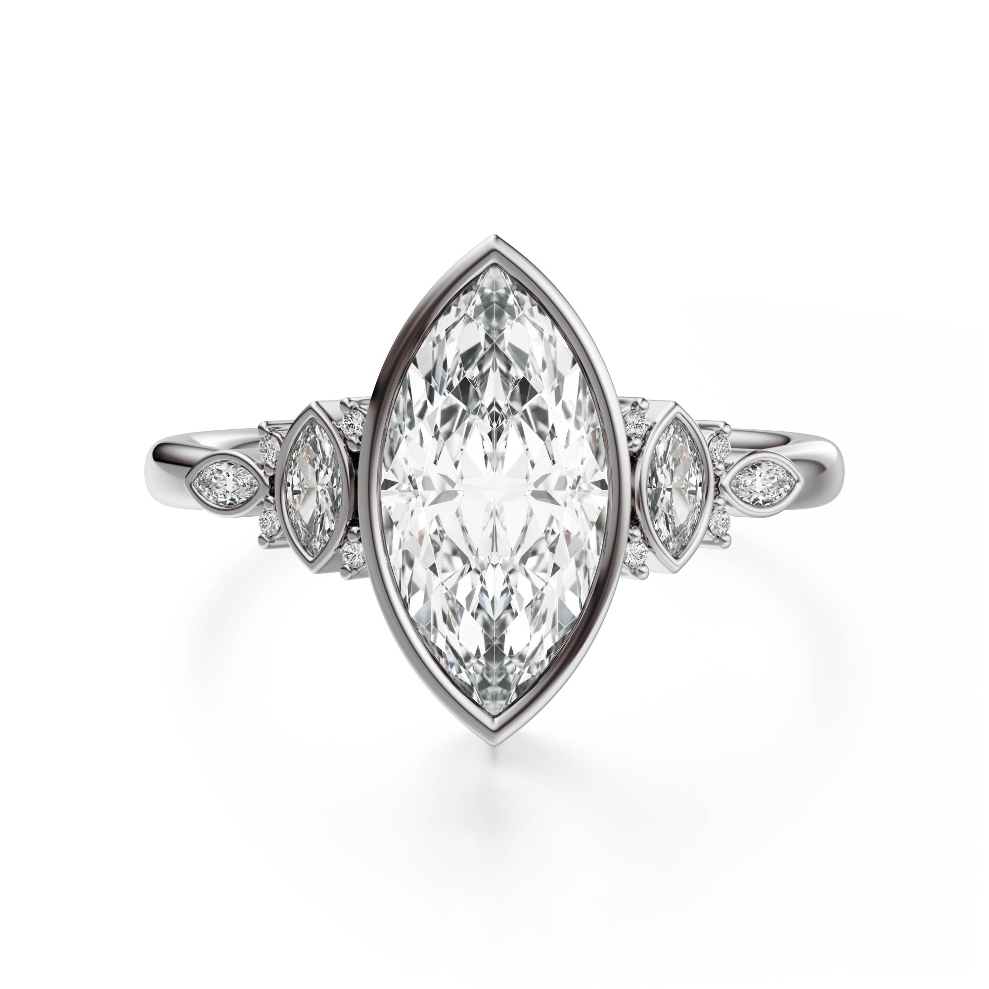 The All Bezel Maeve Ring | Marquise