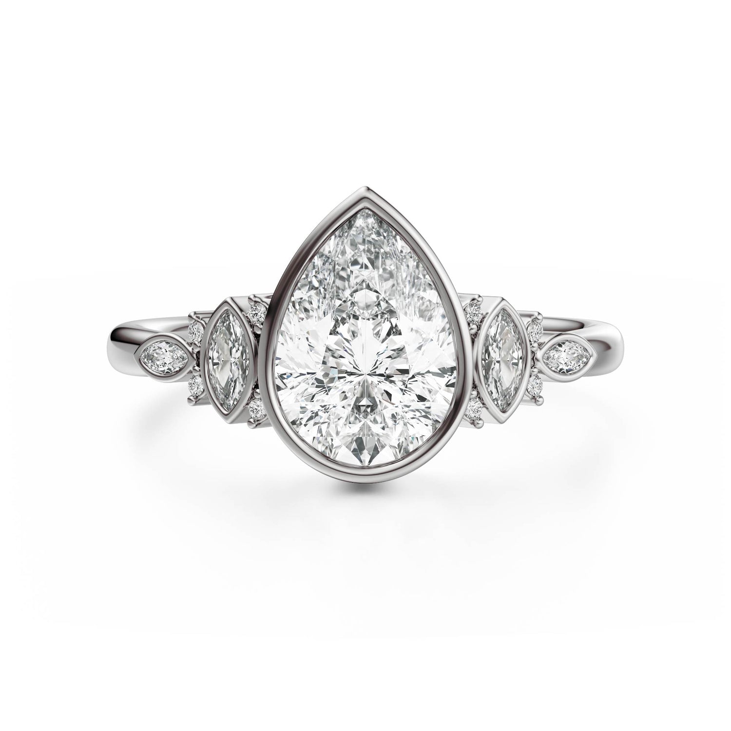 The All Bezel Maeve Ring | Pear | Setting Only