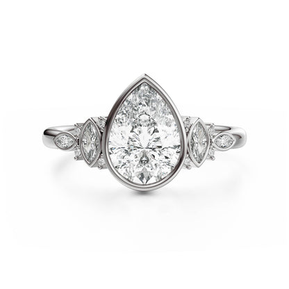 The All Bezel Maeve Ring | Pear | Setting Only