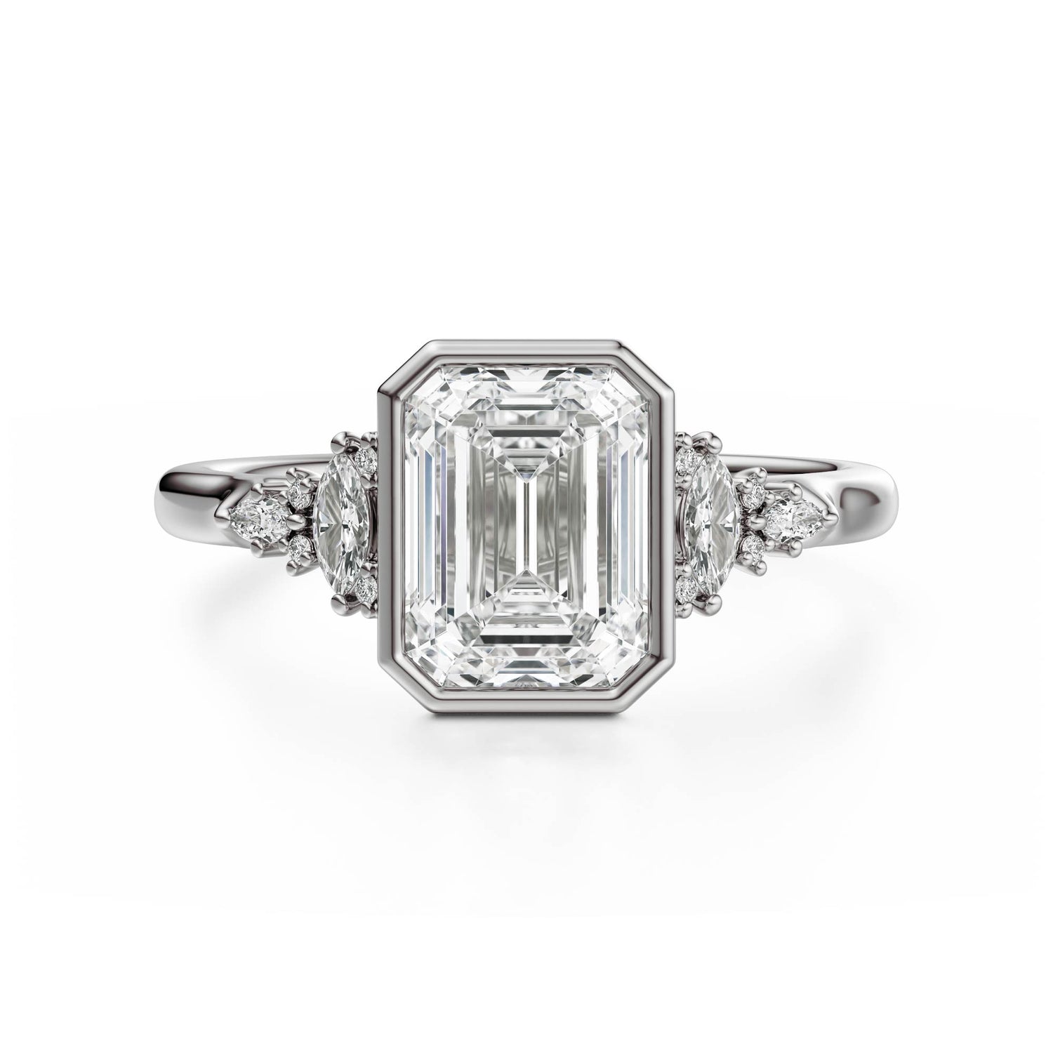 The Bezel Maeve Ring | Emerald Cut | Setting Only