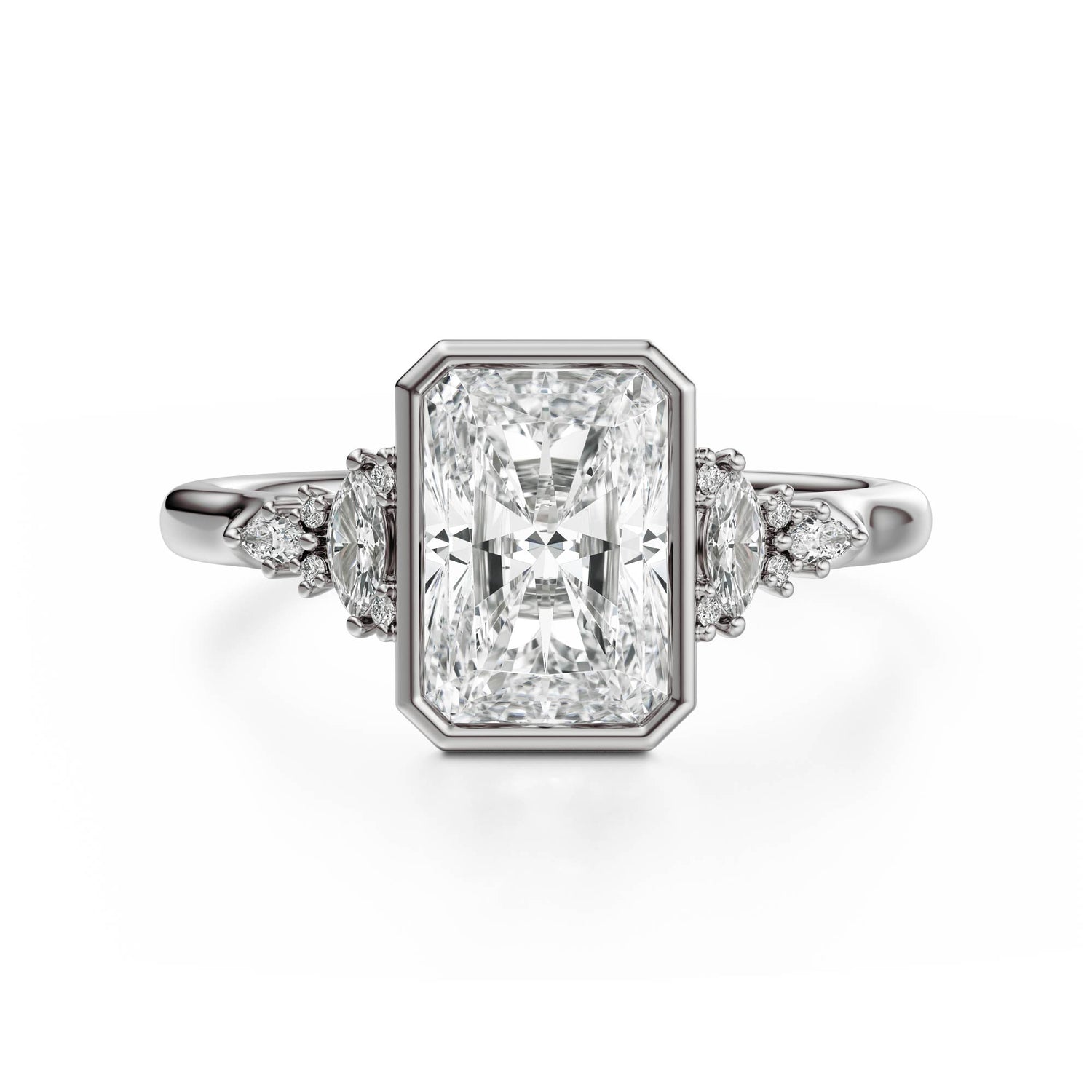 The Bezel Maeve Ring | Radiant | Setting Only