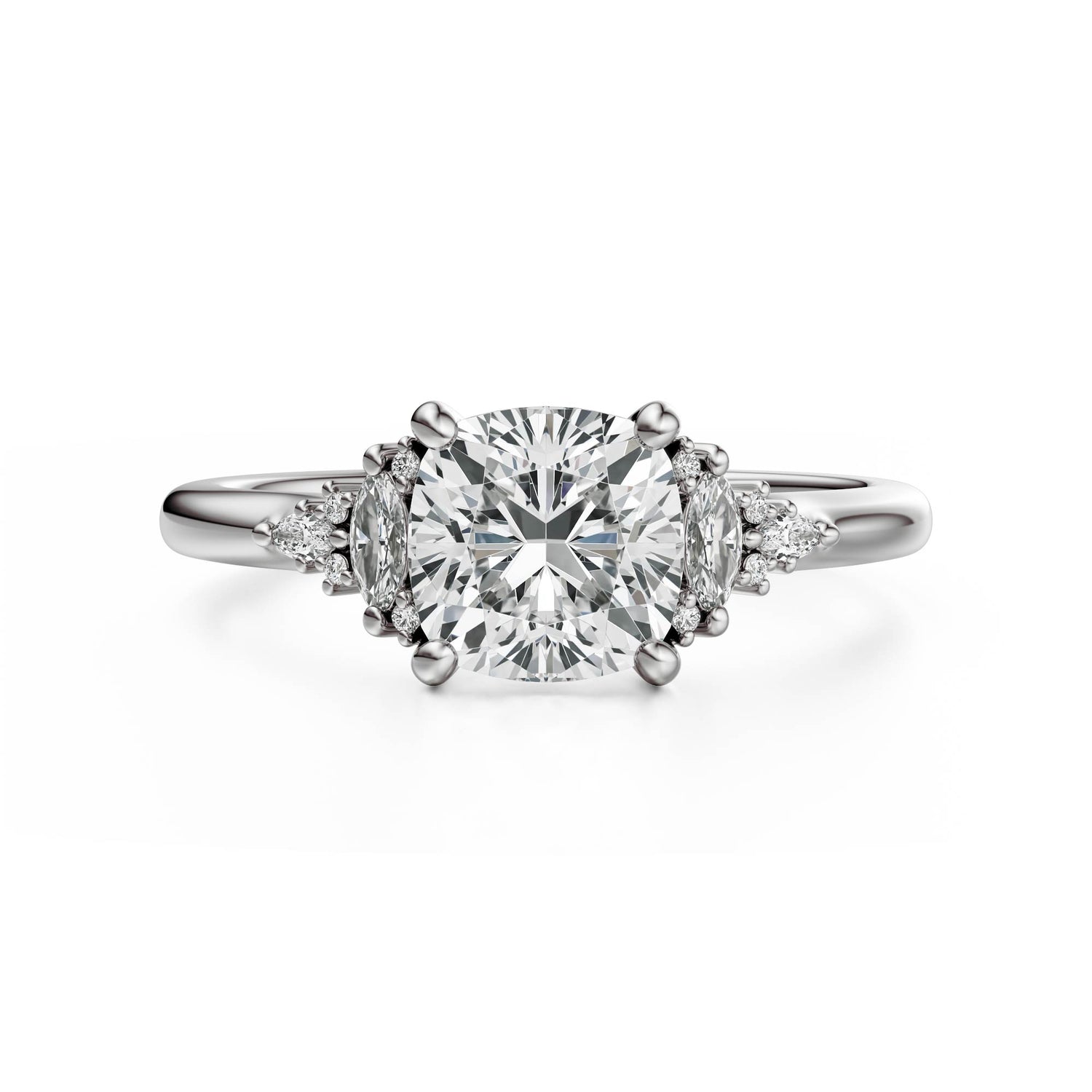 The Low Maeve Ring | Cushion | Setting Only