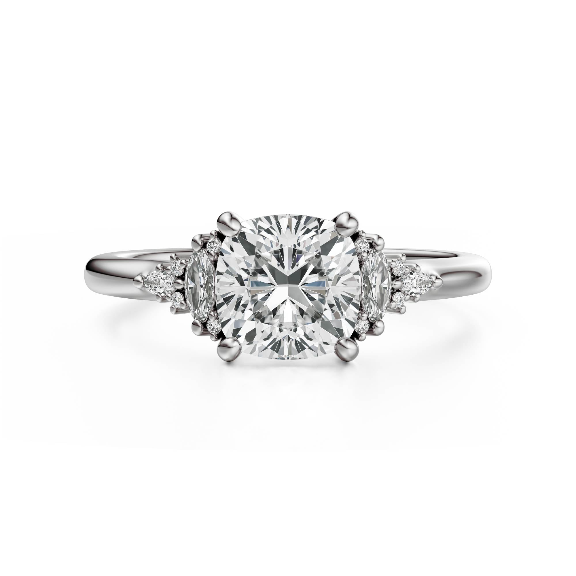 The Low Maeve Ring | Cushion | Setting Only