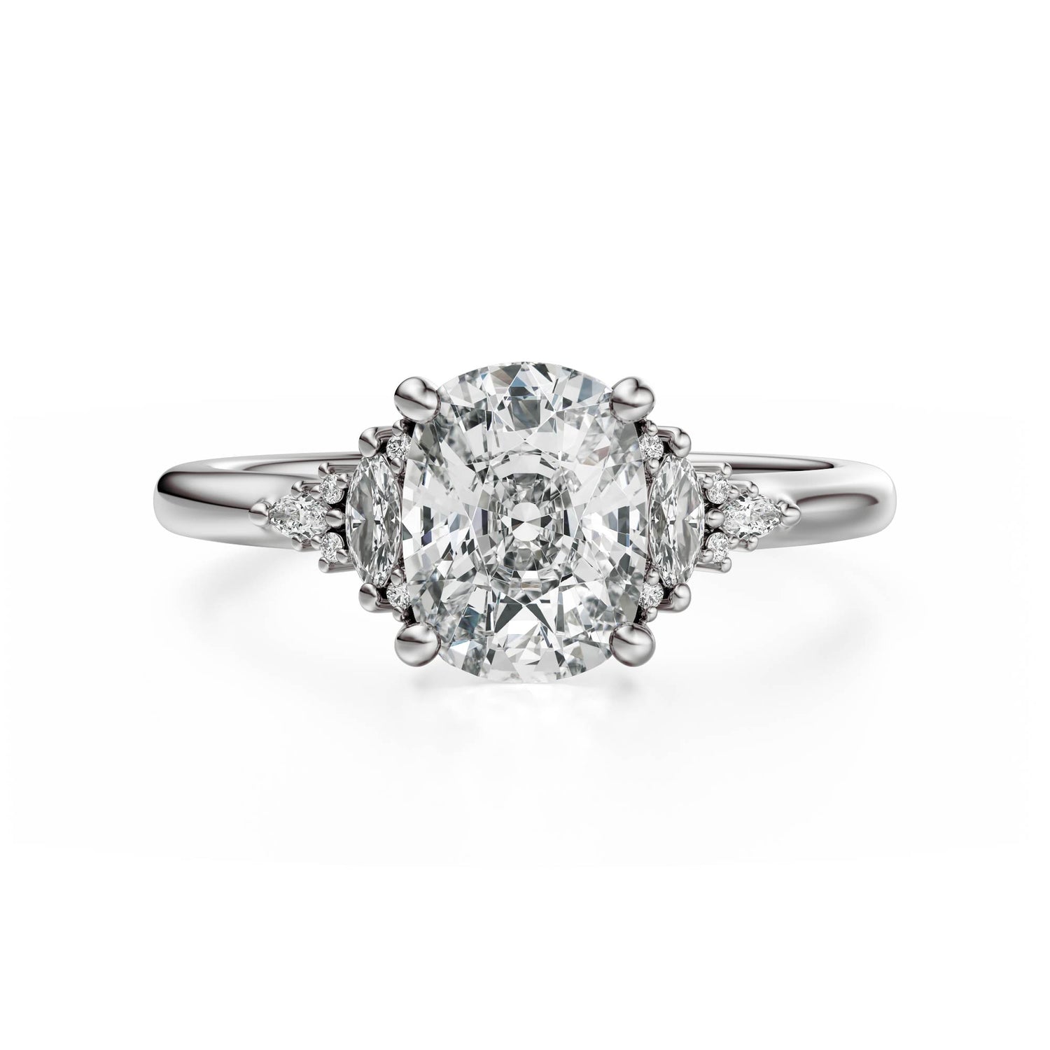 The Low Maeve Ring | Elongated Cushion