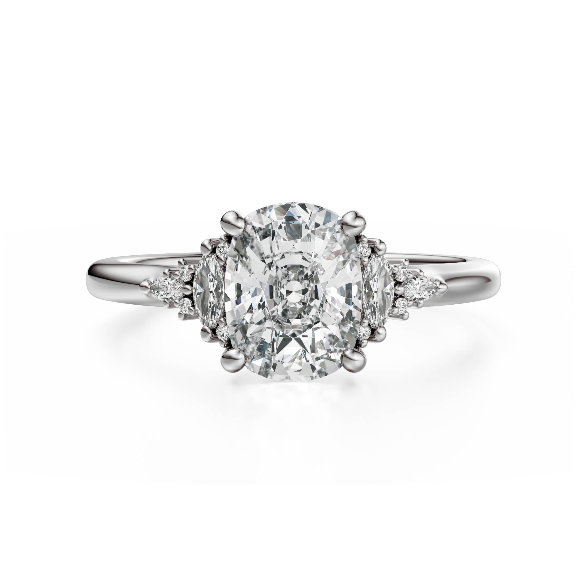 The Low Maeve Ring | Elongated Cushion