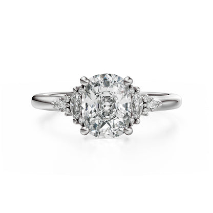 The Low Maeve Ring | Elongated Cushion | Setting Only