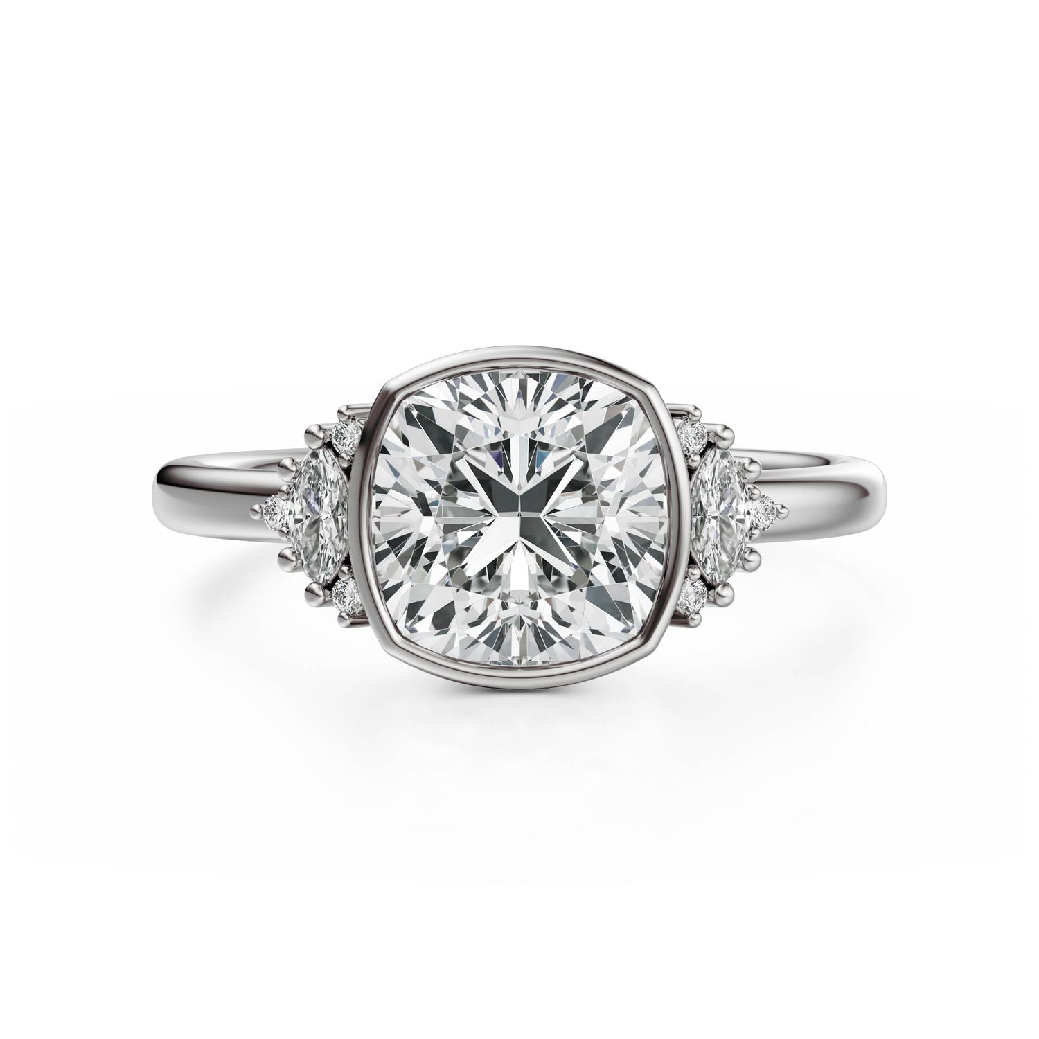 The Bezel Maren Ring | Cushion