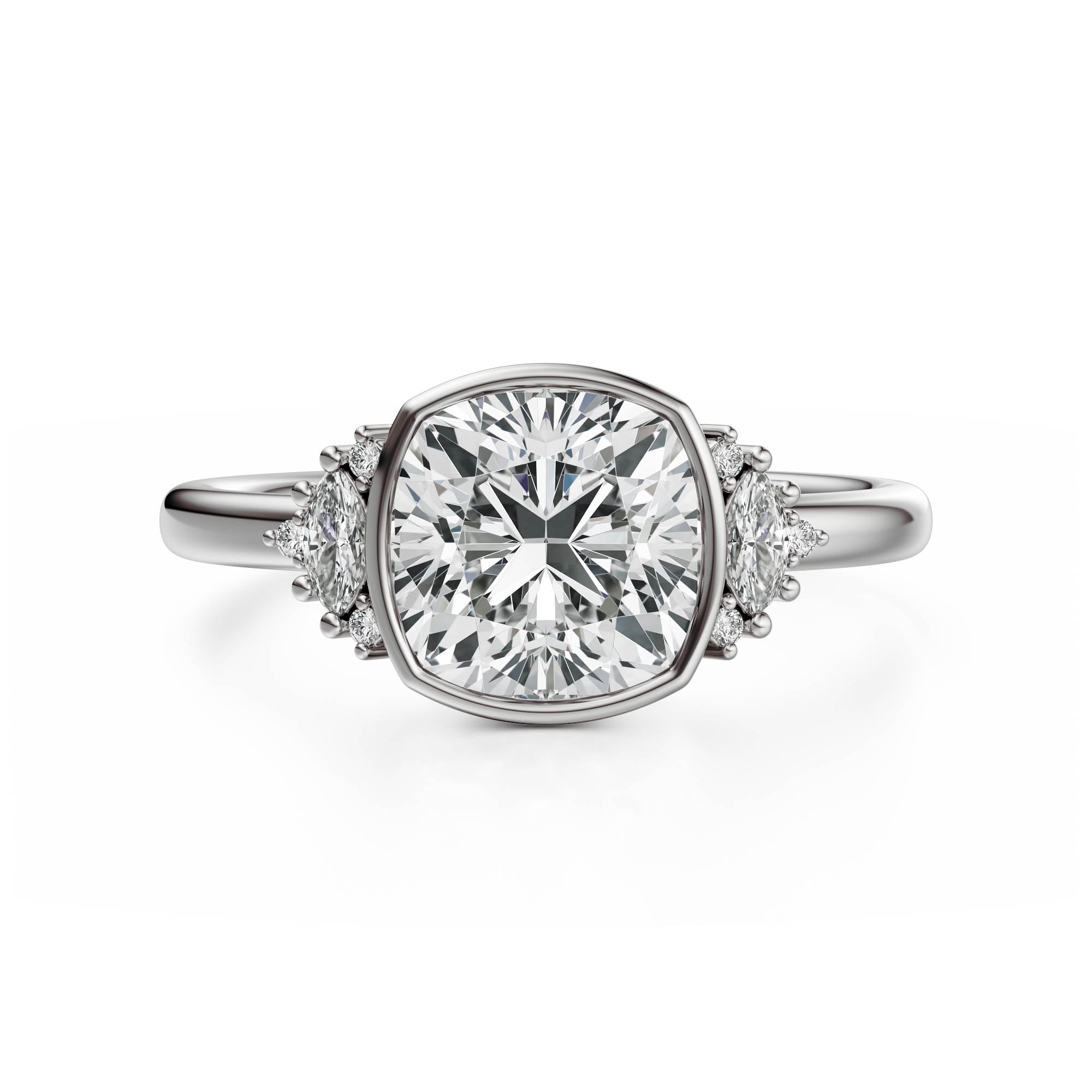 The Bezel Maren Ring | Cushion