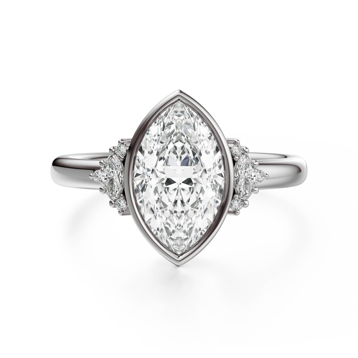 The Bezel Maren Ring | Marquise | Setting Only - Lavender Creek Gems 