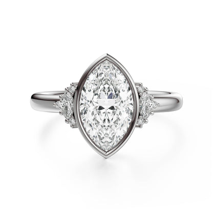 The Bezel Maren Ring | Marquise | Setting Only - Lavender Creek Gems 