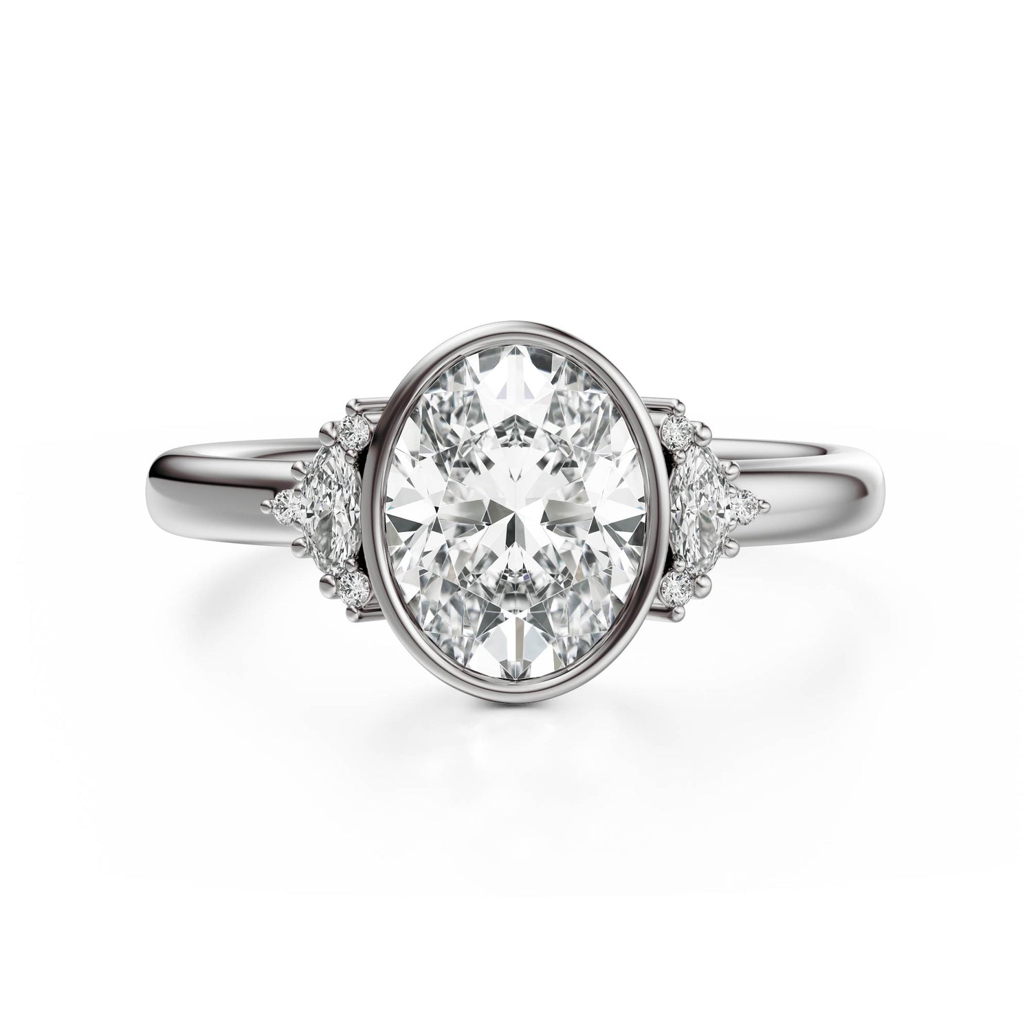 The Bezel Maren Ring | Oval | Setting Only - Lavender Creek Gems 